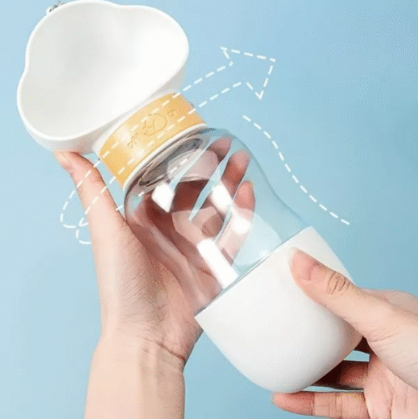 Botella Portátil 2 en 1 para Perros – Agua y Comida en un Solo Lugar