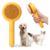 Cepillo Calabaza para Perros y Gatos – Autolimpiante y Masajeador